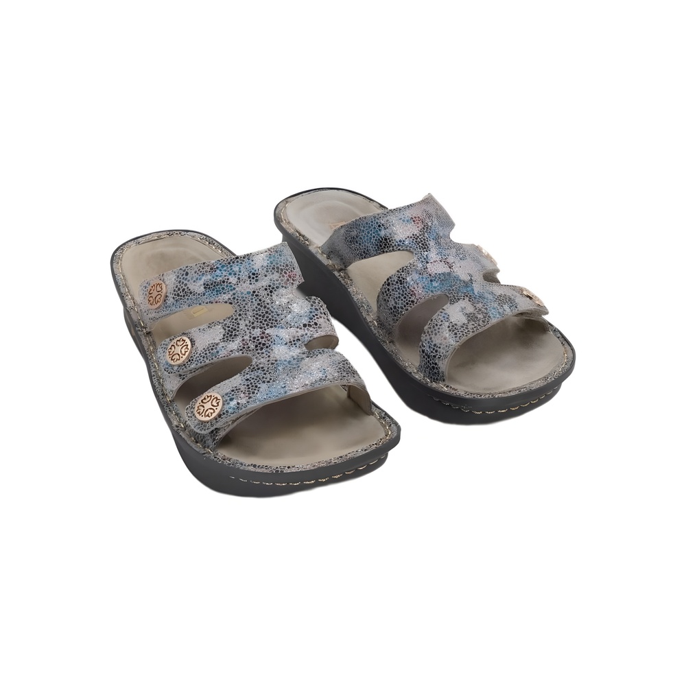 Alegria Venice Dinah Fawn Dottie Slip On Wedge Sandal Size 6-6.5
